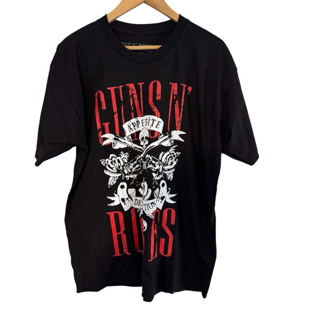NWOT Guns & Roses Appetite For Destruction Short Sleeve Band Tee Mens Size Large